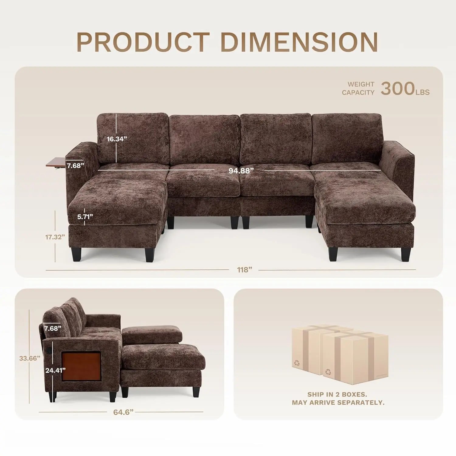 118" Modular Sectional