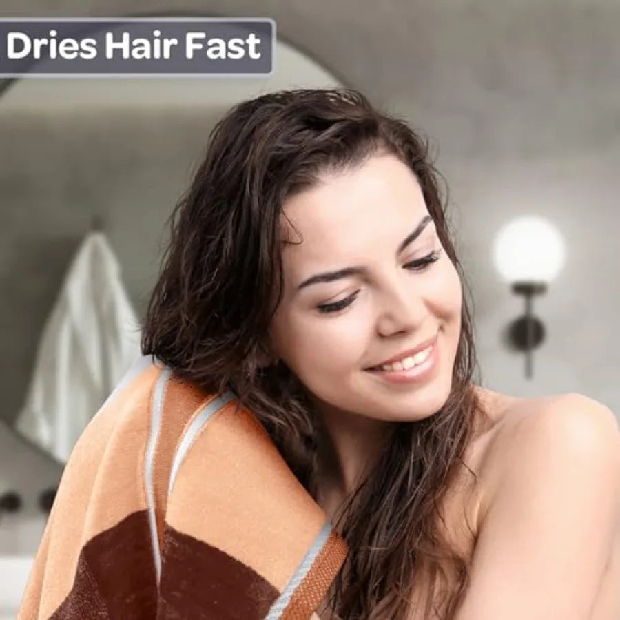 6 Pcs Bathroom Towels Set 100% Cotton Bathroom