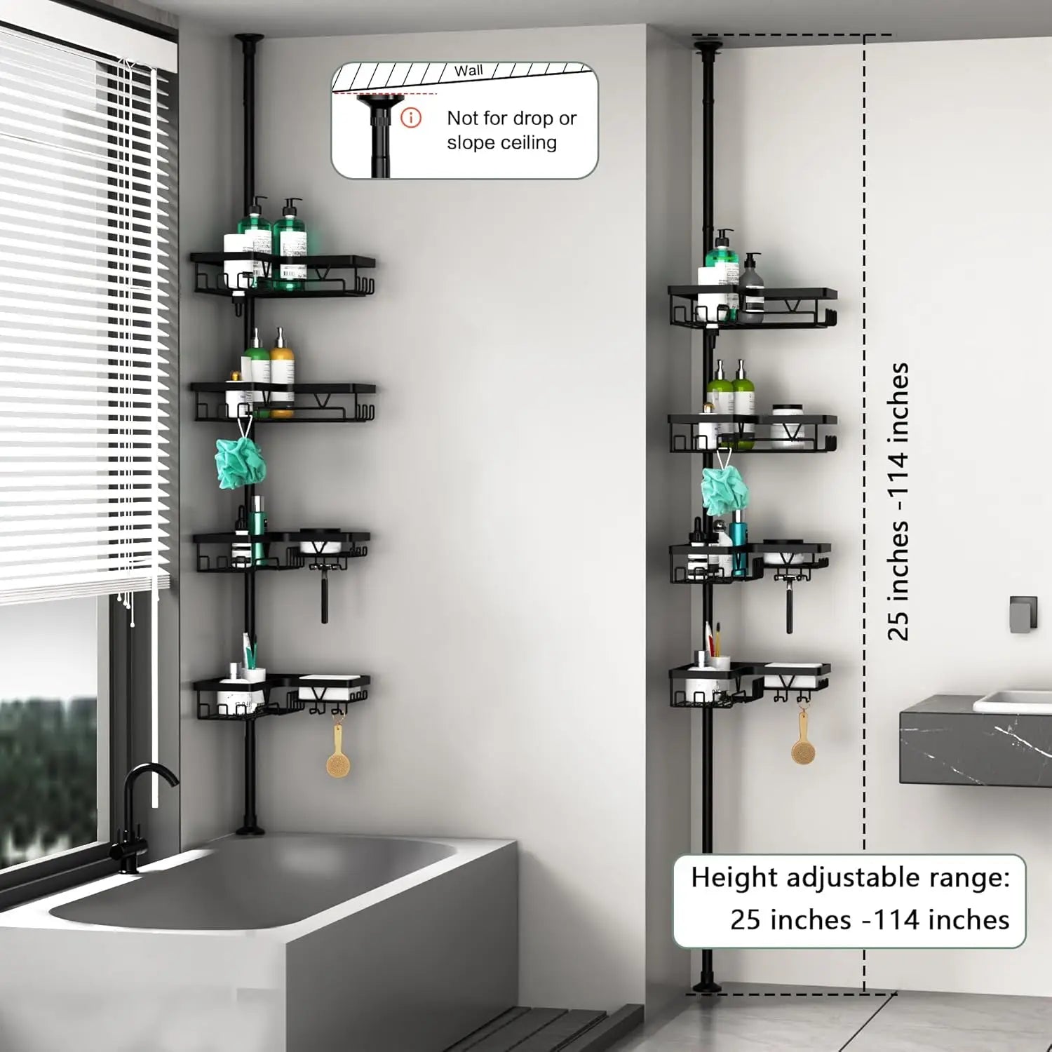 4-Tier Stainless Steel Adjustable Caddy