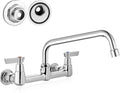Wall Mount Commercial Faucet, 10 Inch Swivel