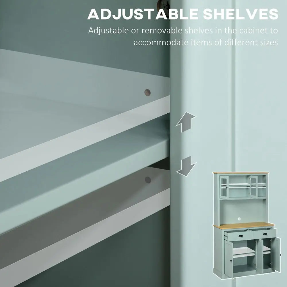 Kitchen Pantry Storage, MW Stand, 71 Open Countertop