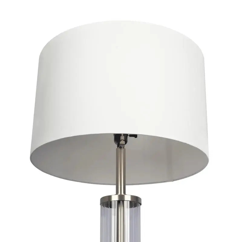 Brushed Nickel Lamp Clear Glass