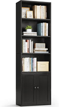 2. Casaottima Black 6-Tier Bookcase