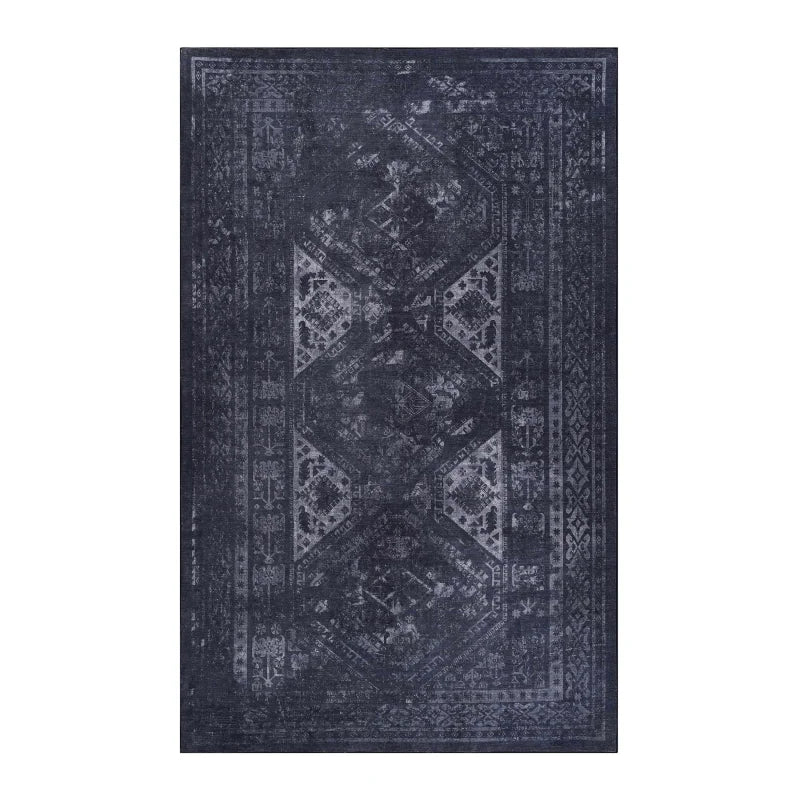 Washable 4x6 Black/Grey
