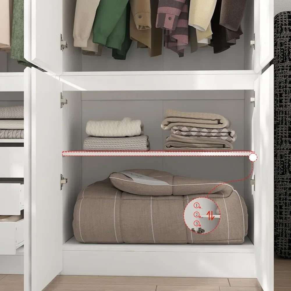Armoire Wardrobe Closet w/Hidden Storage