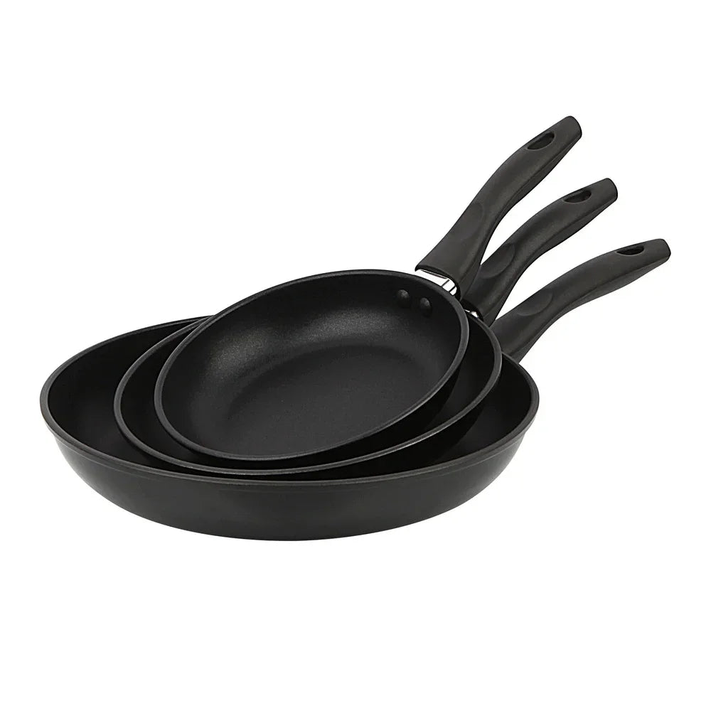 3-Pcs Nonstick Skillet Set Aluminum Cookware