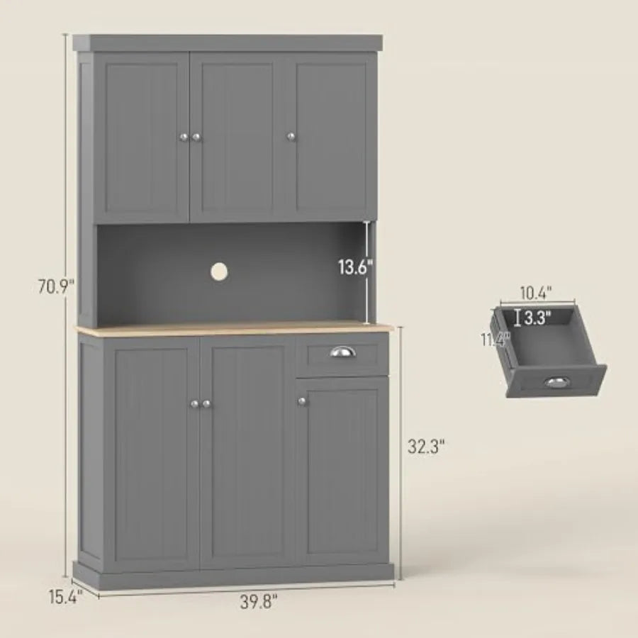 71 Buffet Hutch Farmhouse Kitchen Pantry
