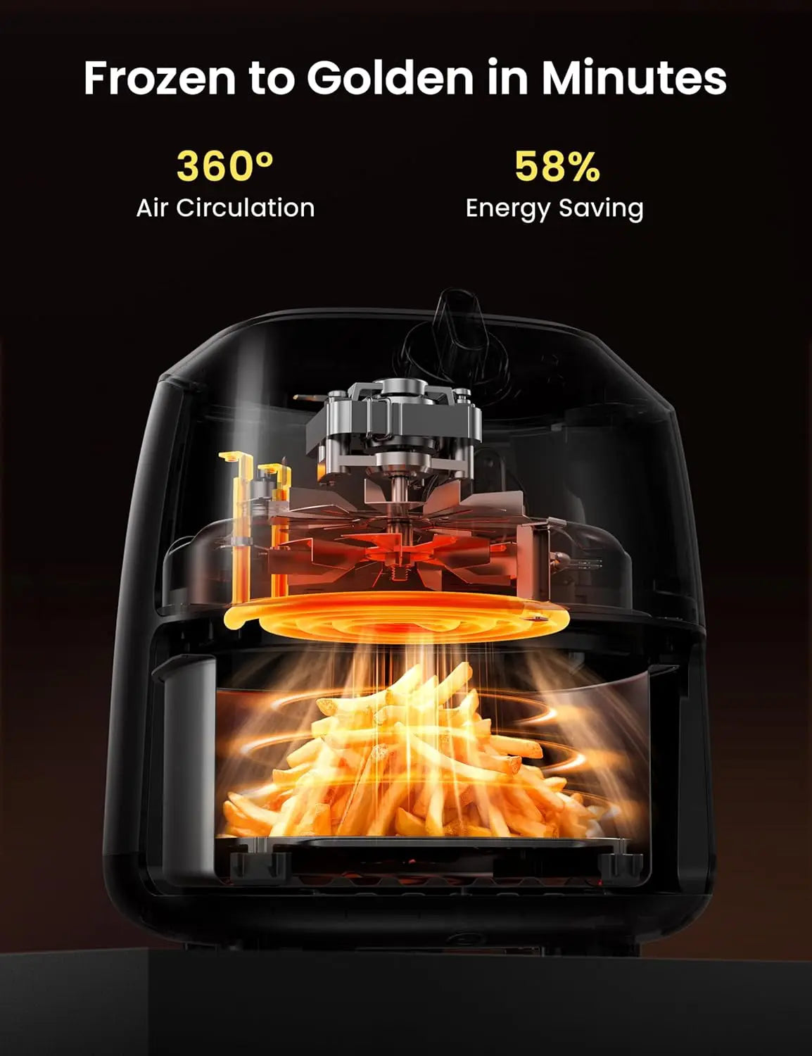 Compact 2.1 Quart Air Fryer Adjustable
