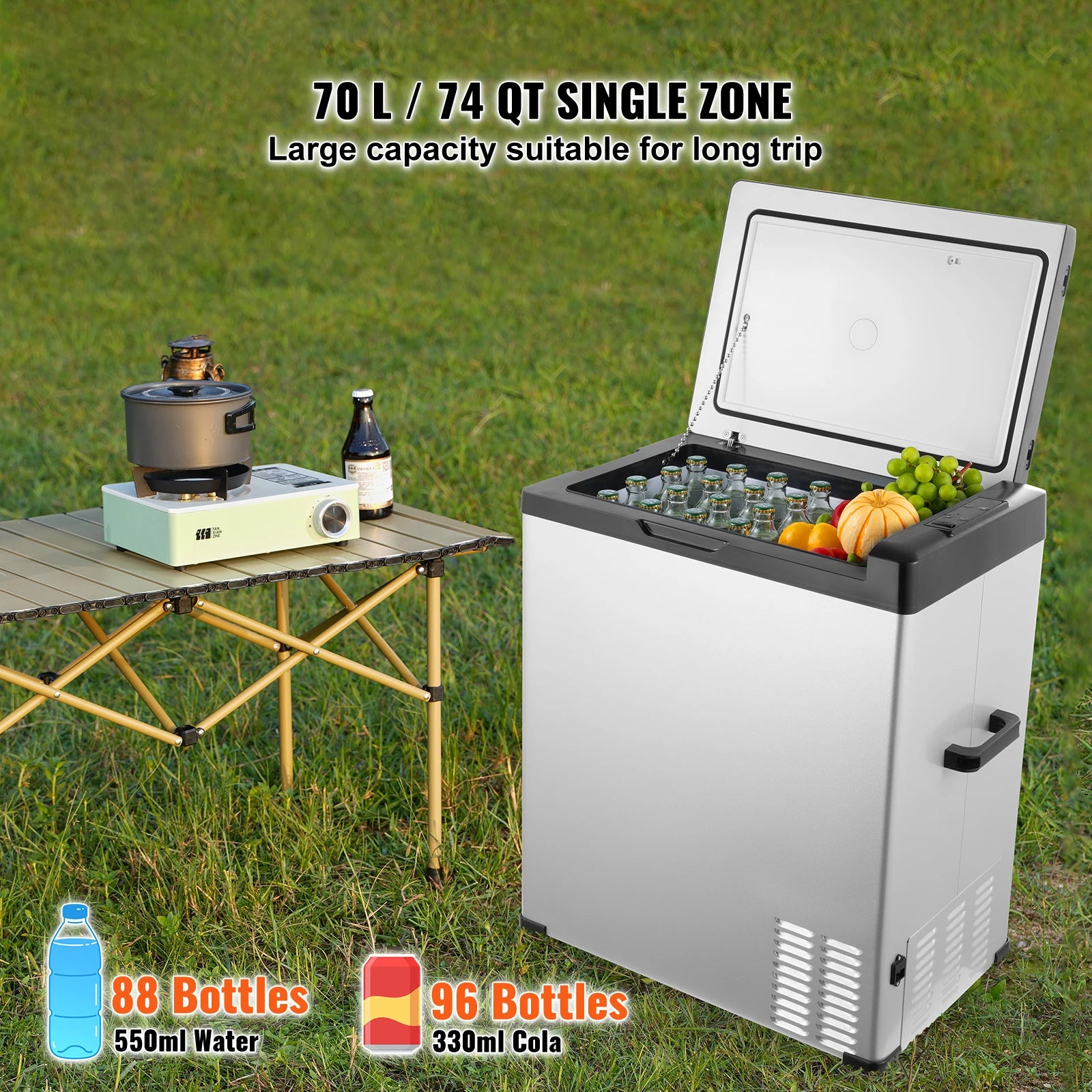 Car Refrigerator 12Volt 70L Single -4℉-68℉ Adjustable