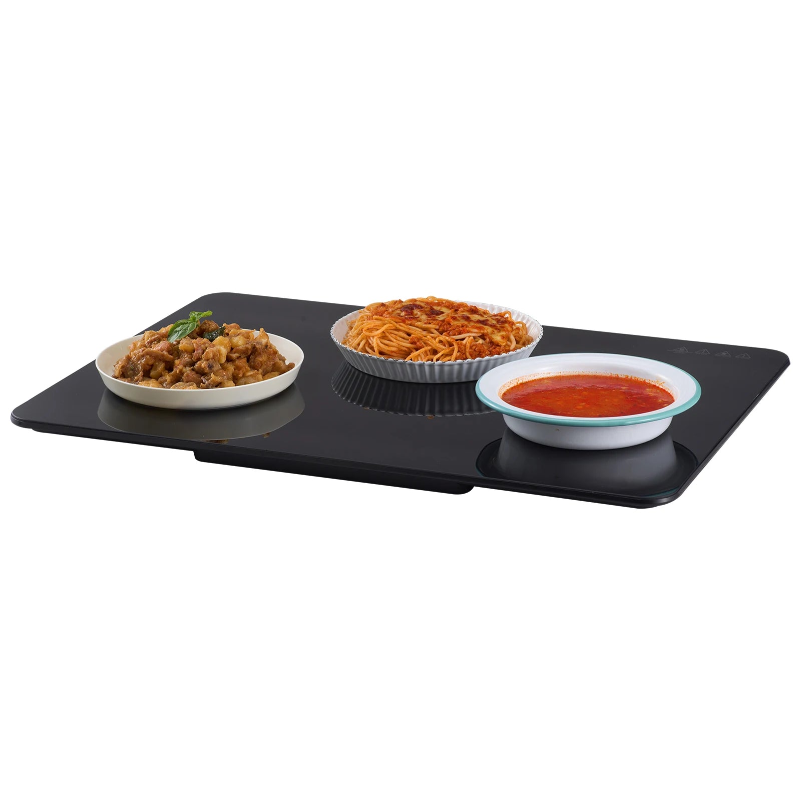 Warming Tray 16.5"x 23.6"/11" Portable Tempered Glass