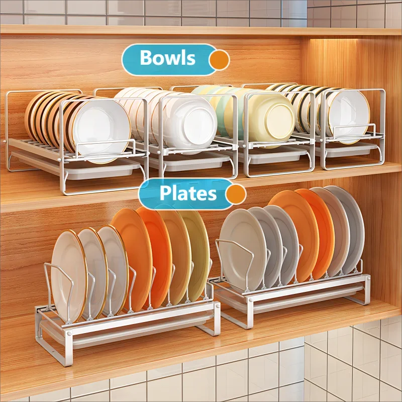 Stackable Drawer Bowls and Plates Organizer