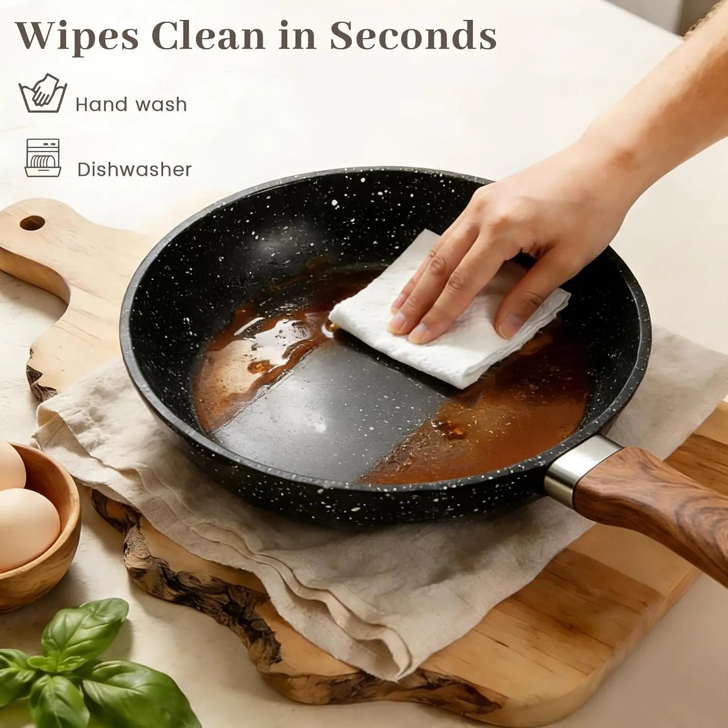 Nonstick Frying Pan Set - 9 Pieces, 3 Sizes (8"/10"/12")