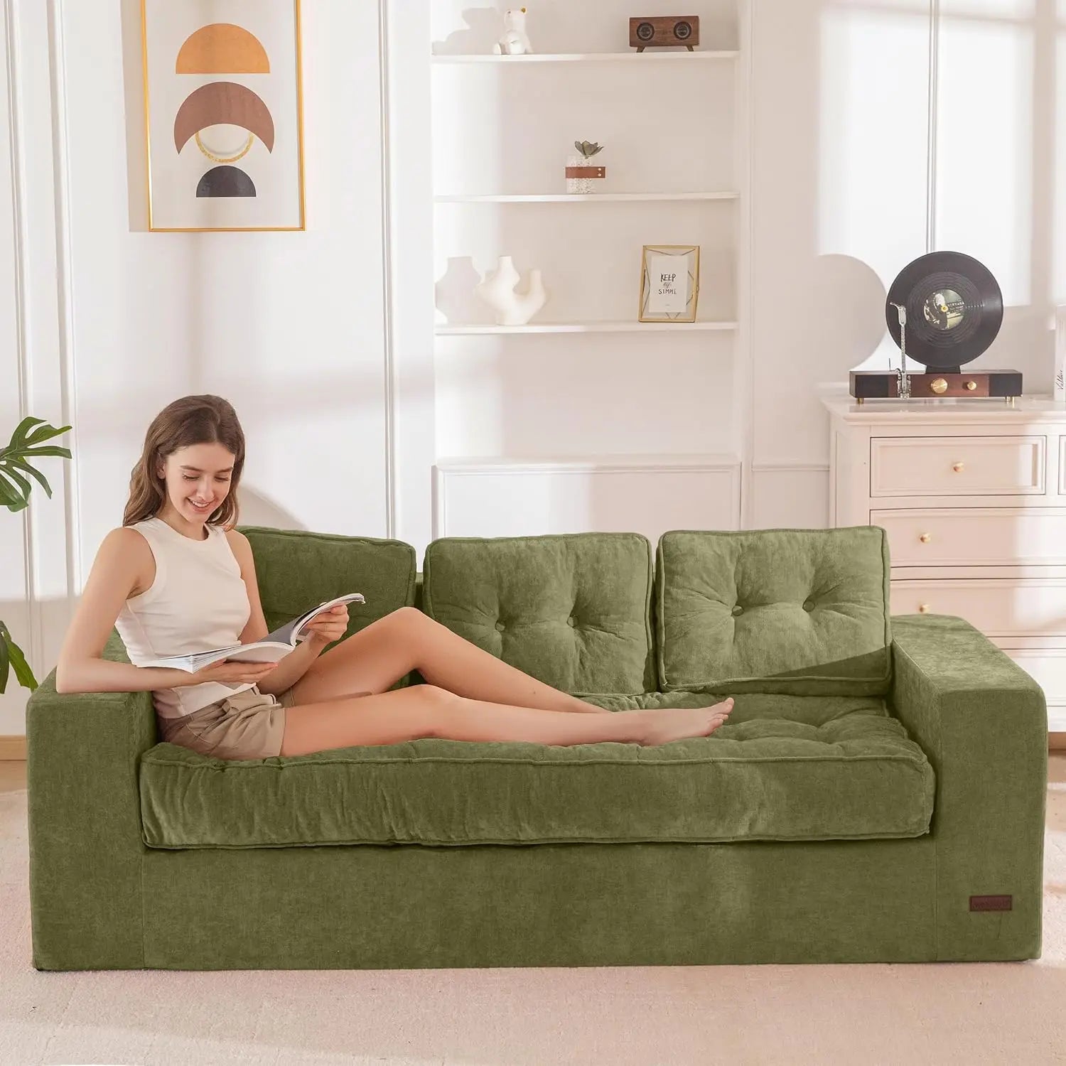 3-Seater Couch Boneless Tuffed
