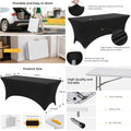 Portable 6ft Folding w/Black Cloth HDPE Top
