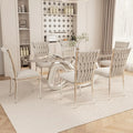 6 Modern Velvet Upholstered w/Metal Legs