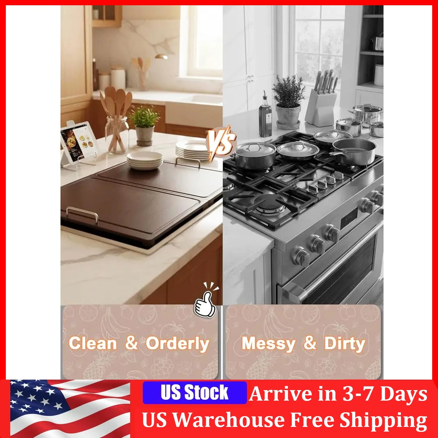Vintage Stove Cover 29.5”×22” Wooden