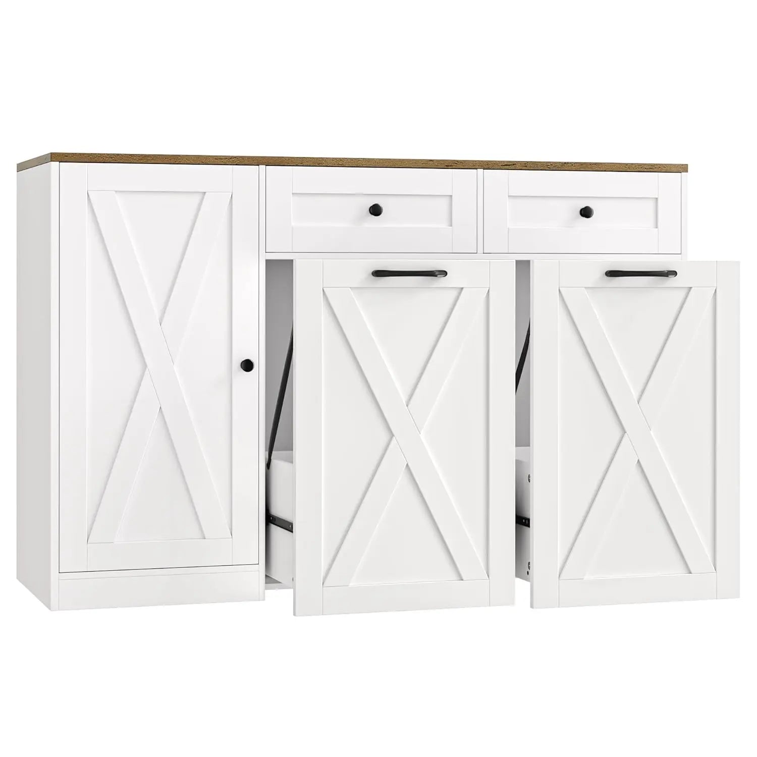 12.5 Gal Kitchen Double Trash Cabinet, 47"