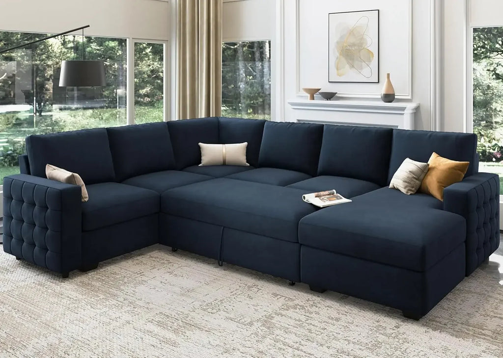 Sectional Sleeper Sofa w/Pull Out Bed