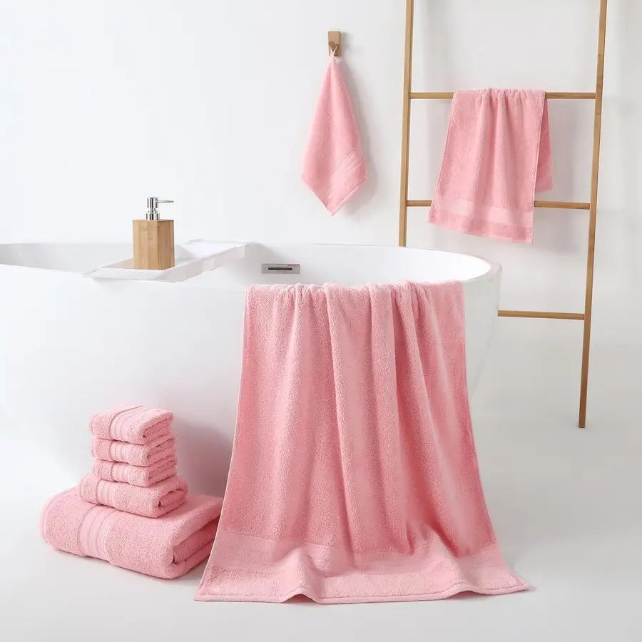 Pink Towel Set Luxury Bath Towels
