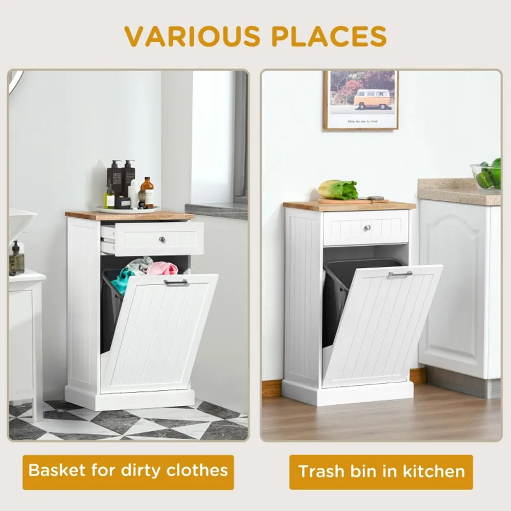 Tilt-Out Trash Can Cabinet Freestanding