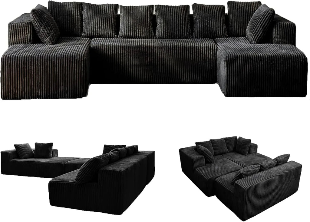 130" U-Shaped Cloud Sofa Bed
