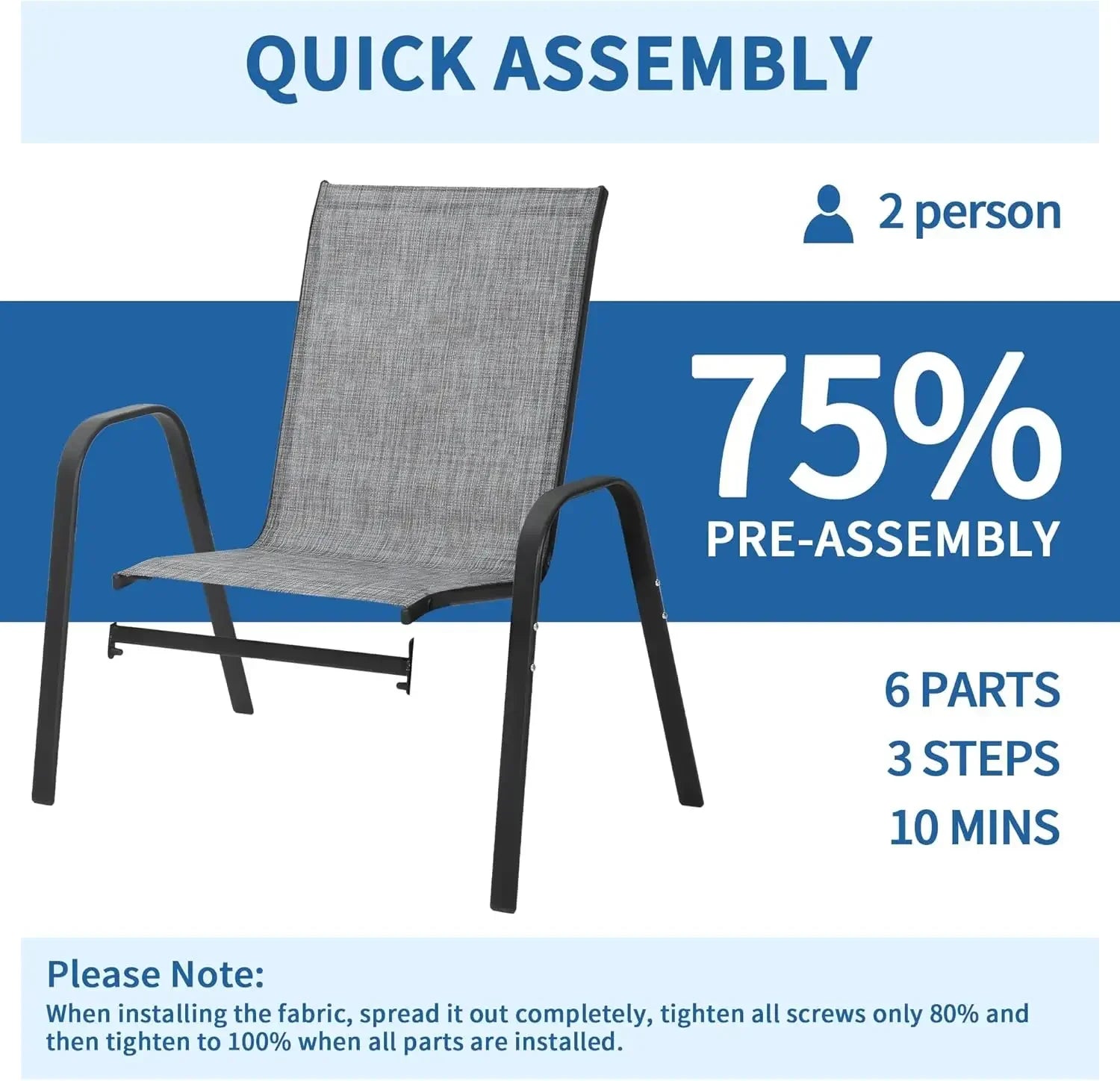 8 Patio Chairs Stackable