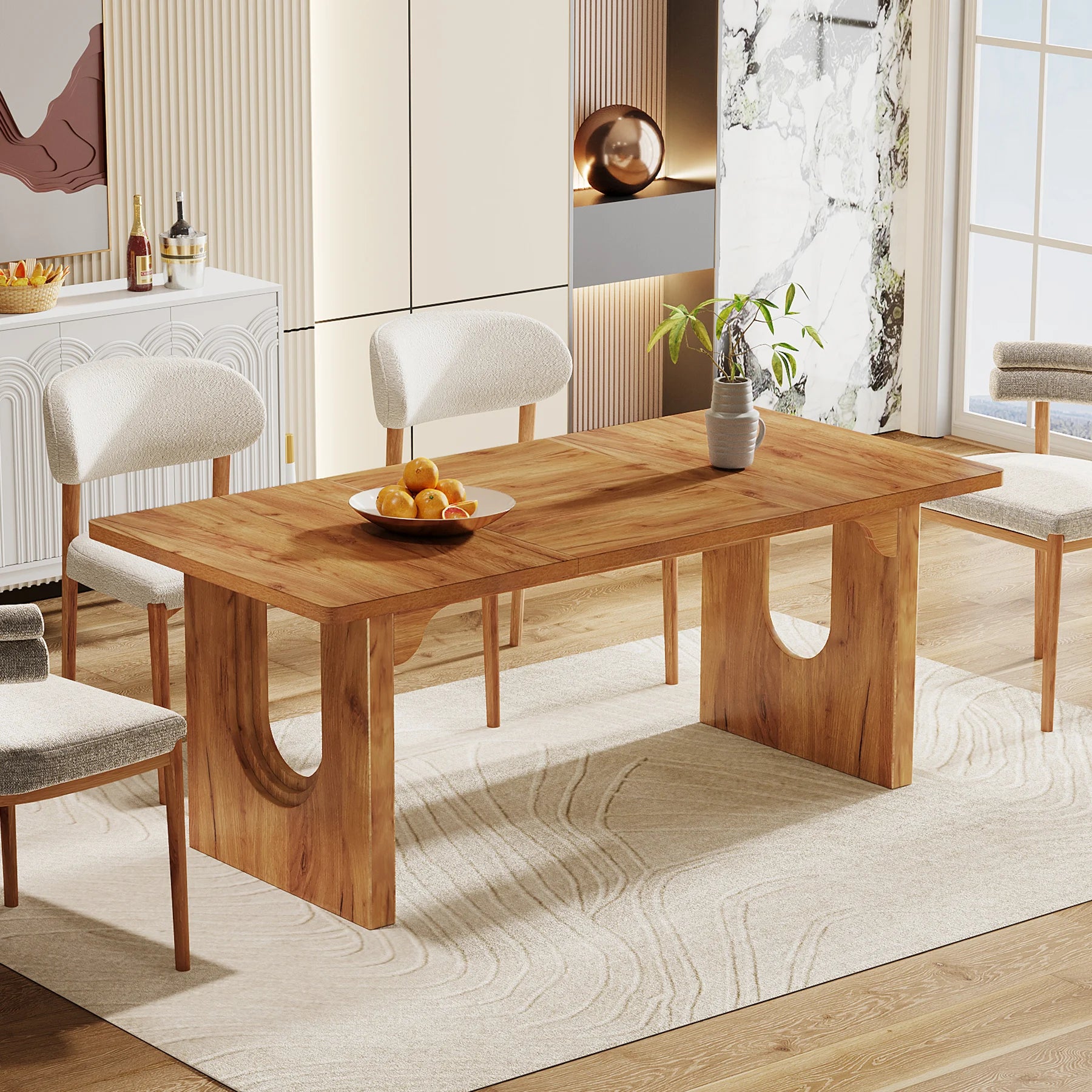 71"  Modern for 6 to 8 Wood Pedestal Base