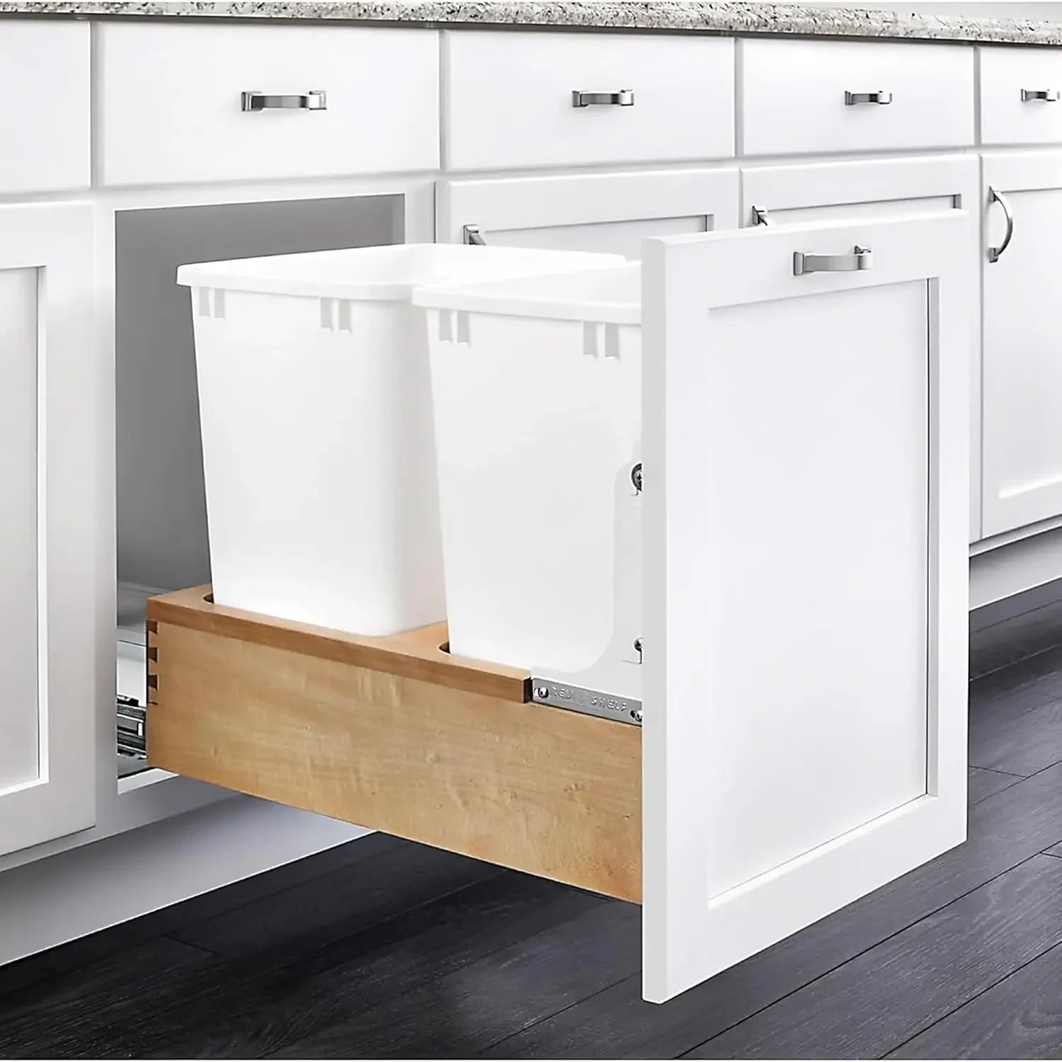 2-35 Qt Bottom Mount Pullout Under Cabinet Waste