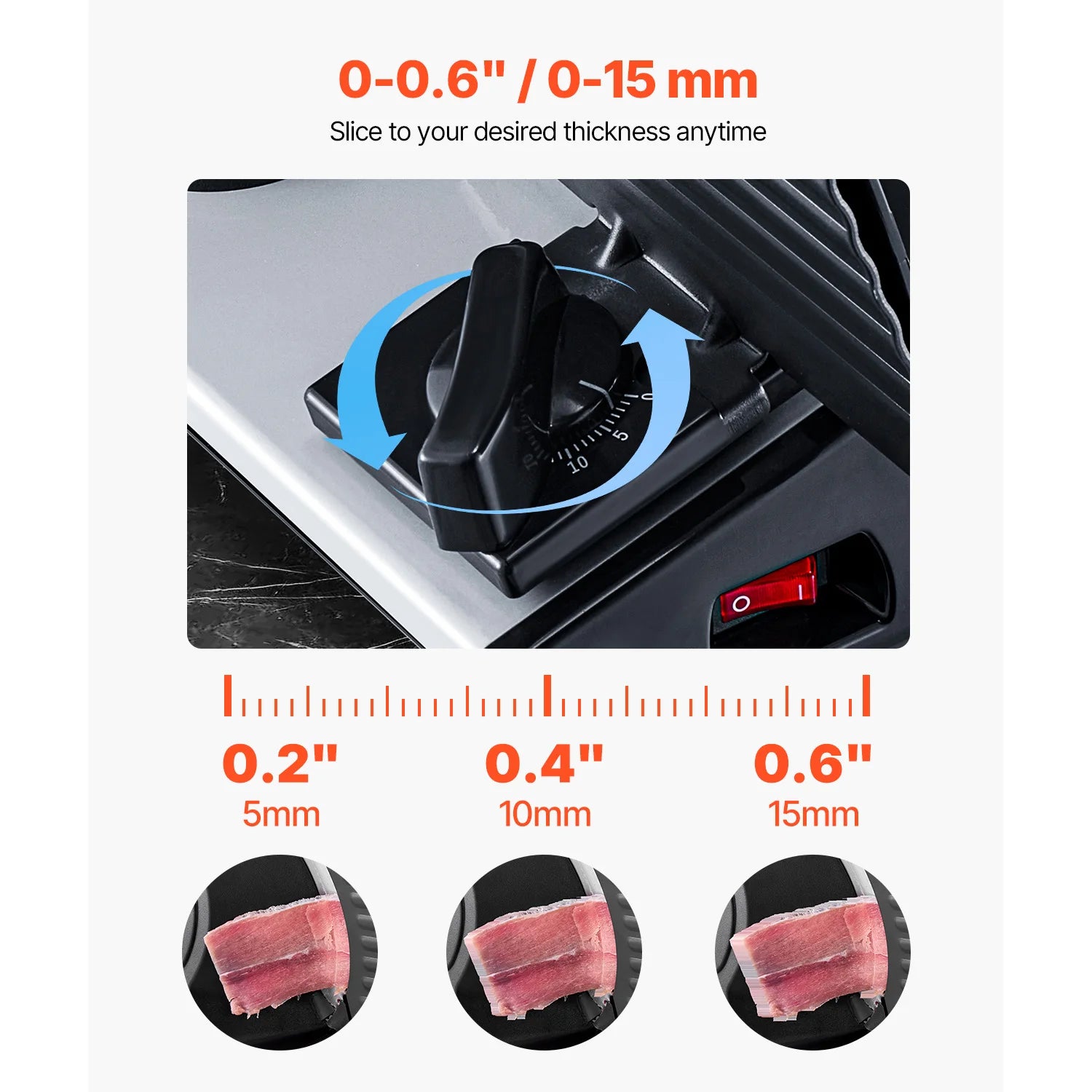 Meat Slicer Electric Deli Food Meat Slicer