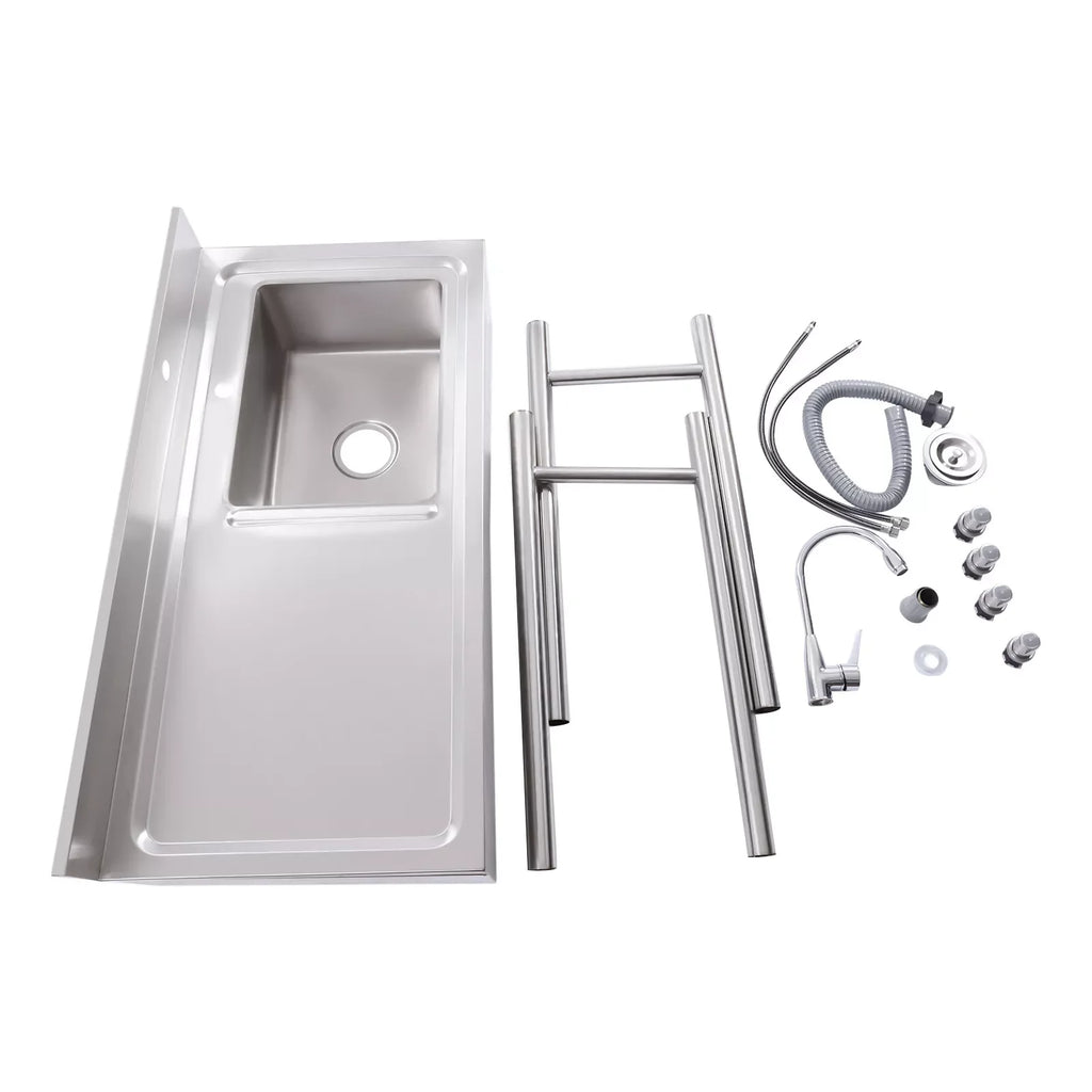 Commercial Stainless Utility Sink Prep Table