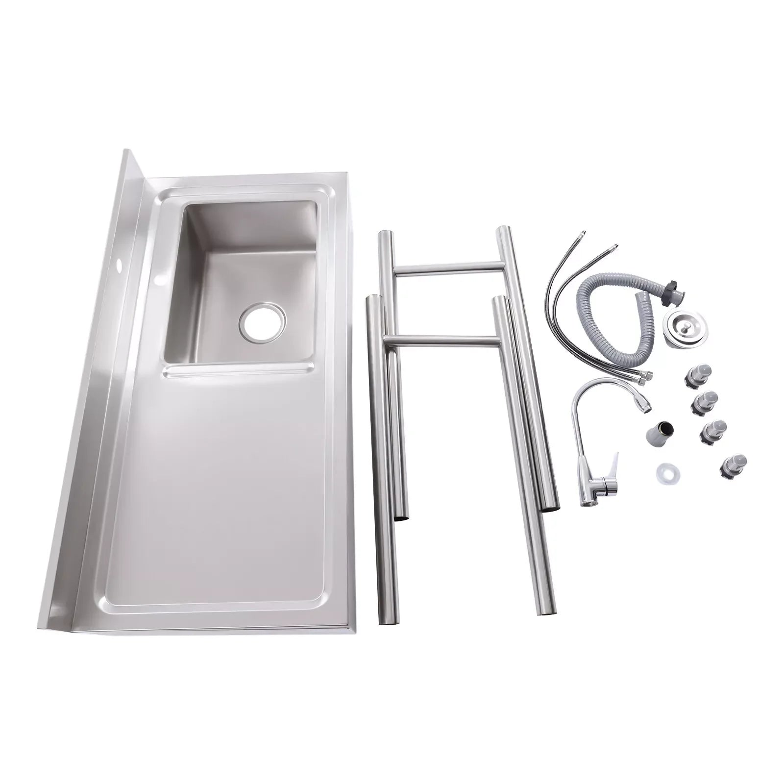 Commercial Stainless Utility Sink Prep Table