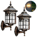 2 Retro Solar Wall Lamps LED