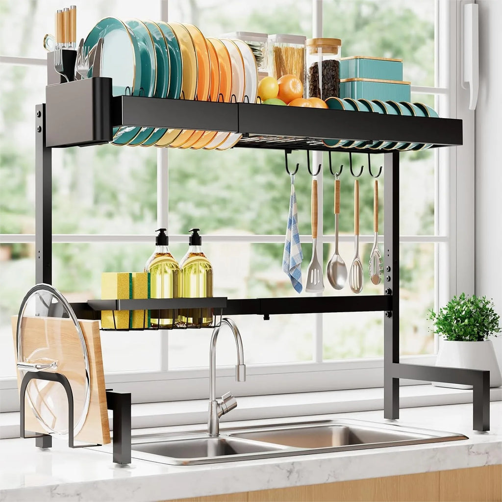 Over the Sink Dish Rack, Expandable 2-Tier