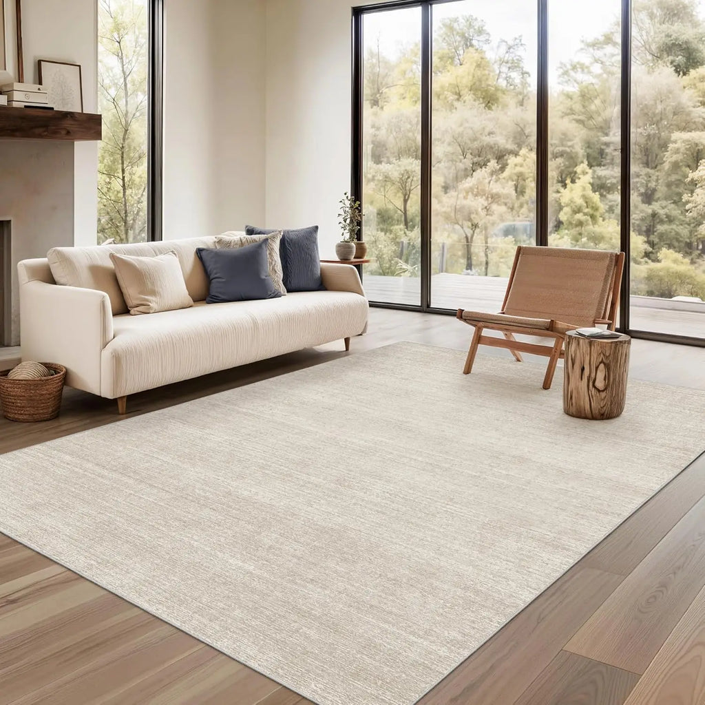 5x7 Washable Pet-Friendly Beige