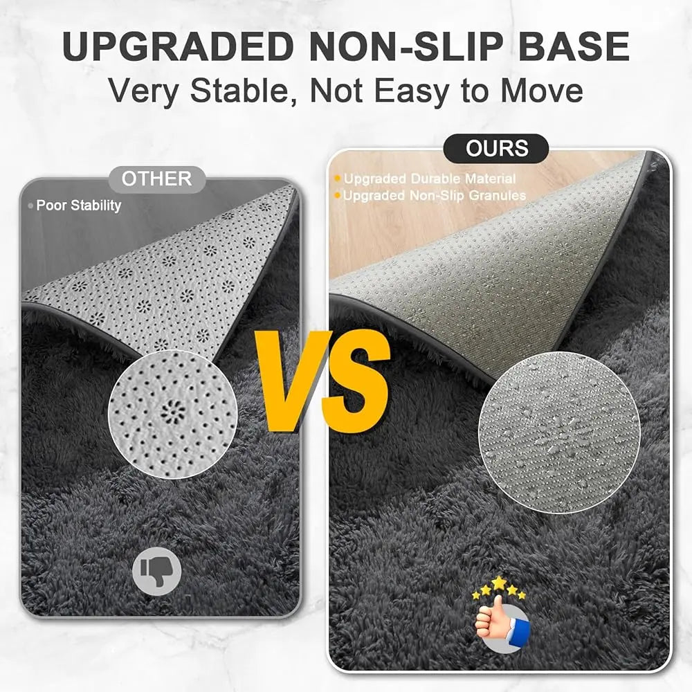 6X9 Washable Grey Plush