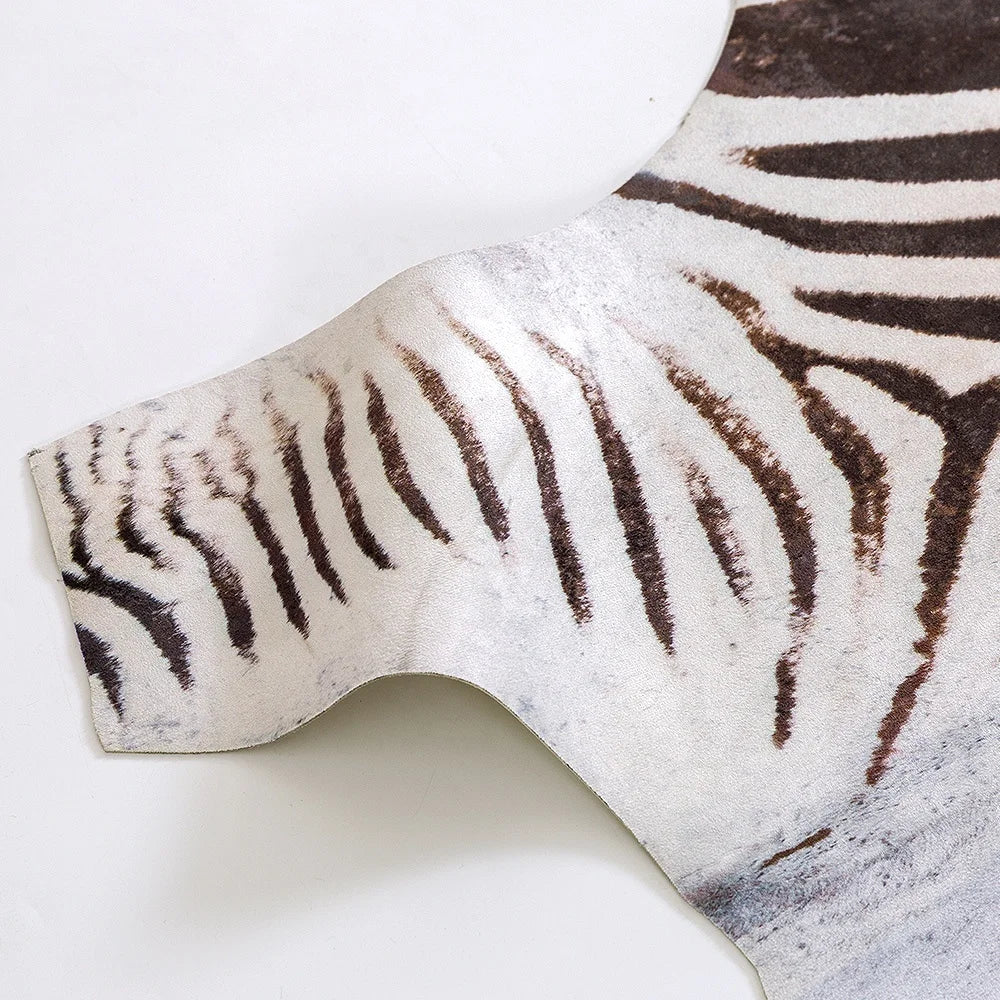 5x6 Zebra Print Faux Skin Cowhide