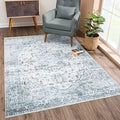 8x10 Washable Traditional Ivory/Blue/Gray Options