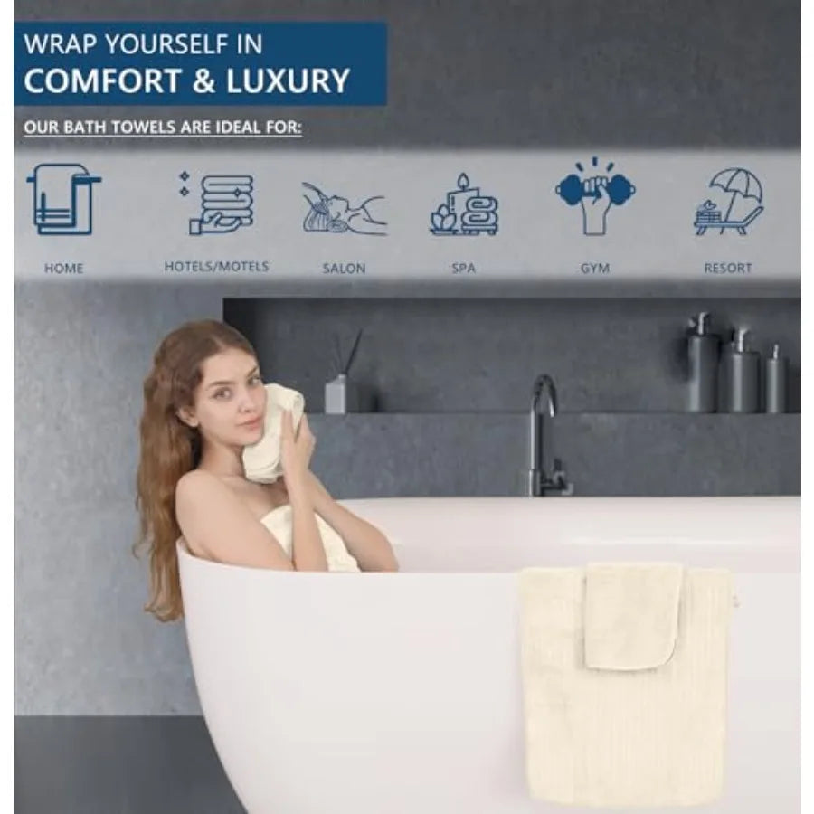 Extra Large Bath Sheet Set of 4, 35"x 70