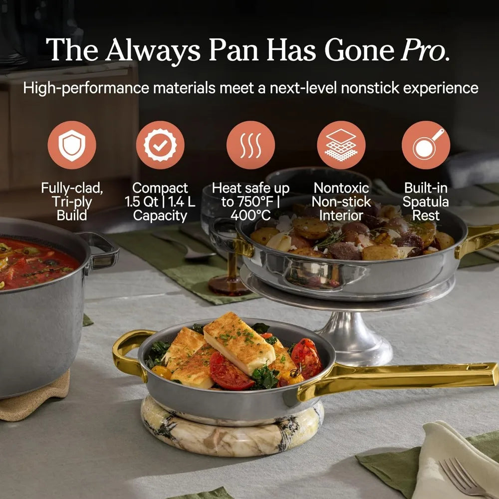 titanium pro pan - 10.6” (2.8 qt) no-coating nonstick skillet