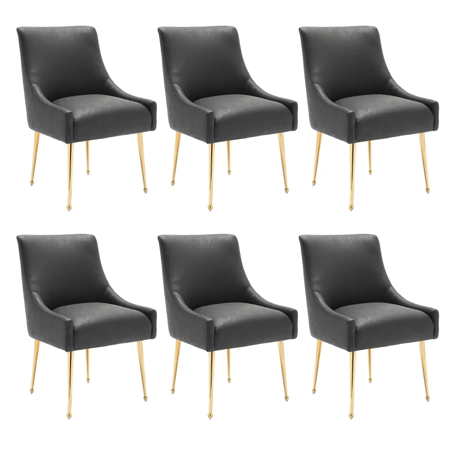 6 Modern Velvet w/Gold Legs