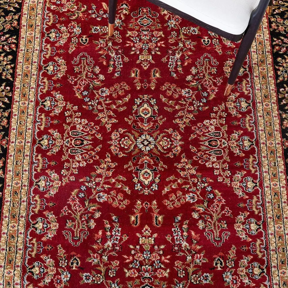 9x12 Red & Black Traditional Oriental