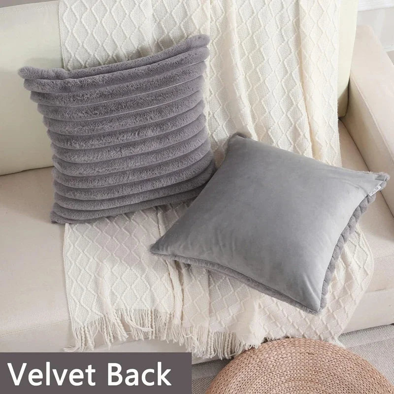 Faux Rabbit Fur Cushion Cover
