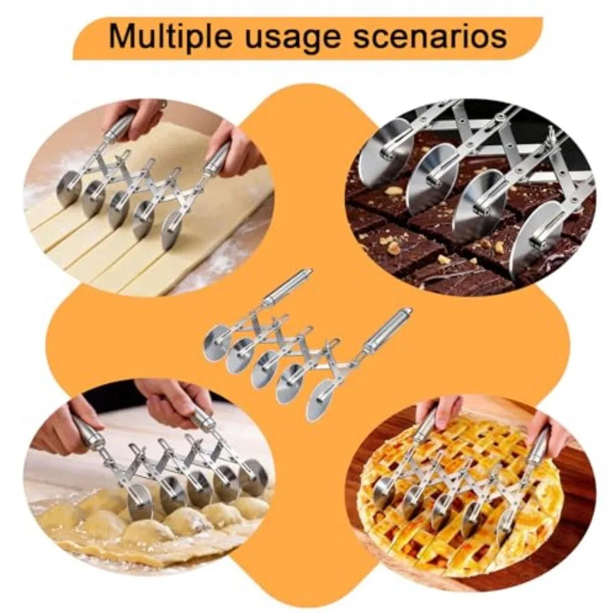 5-Wheel Pastry Cutter/Dough Divider