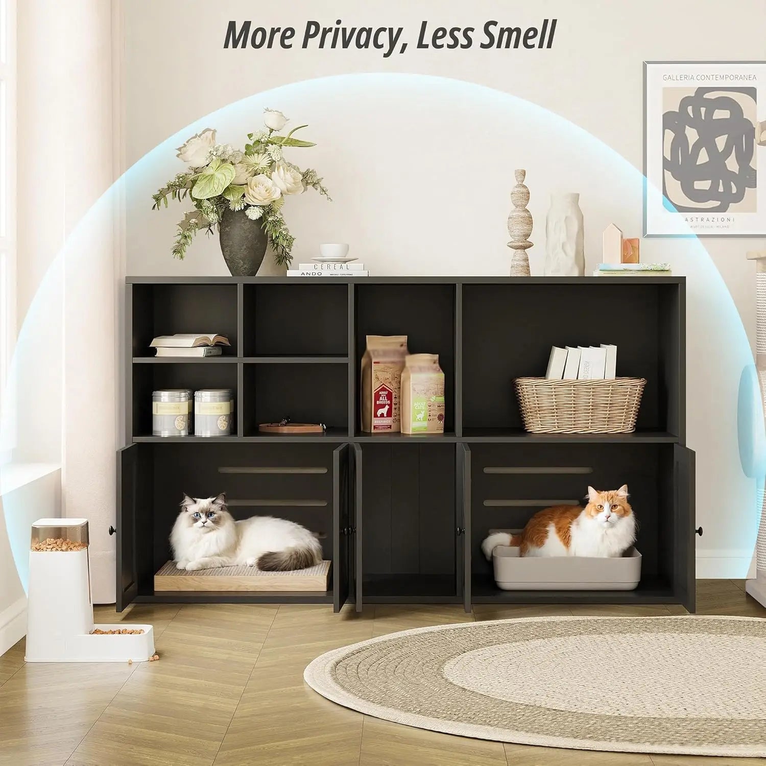 Cat Litter Box Enclosure for 2