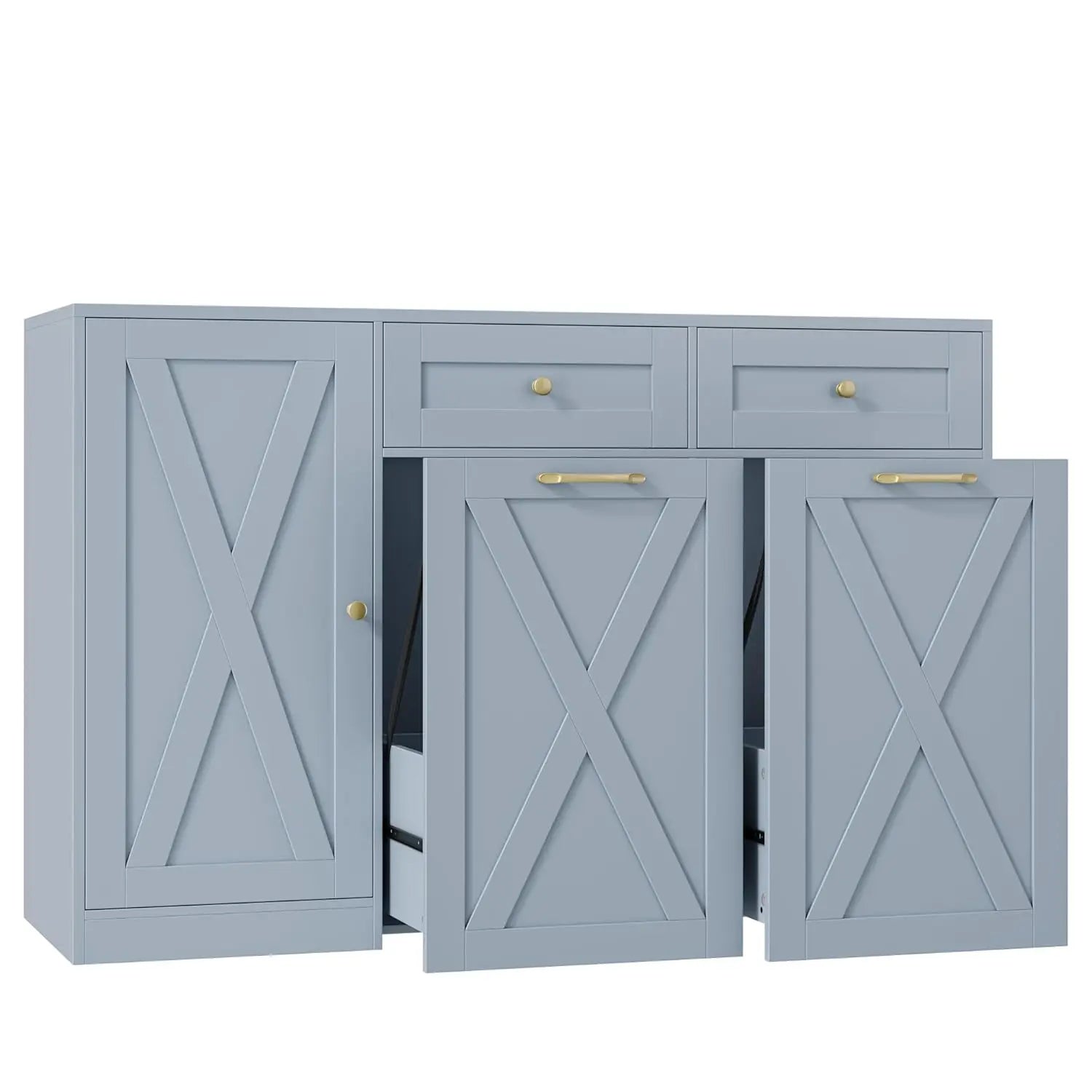 12.5 Gal Kitchen Double Trash Cabinet, 47"