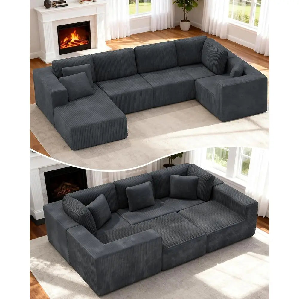 135'' Modular Sectional U-Shaped