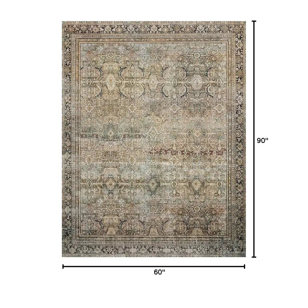 5x7'6" Olive/Charcoal Thick soft