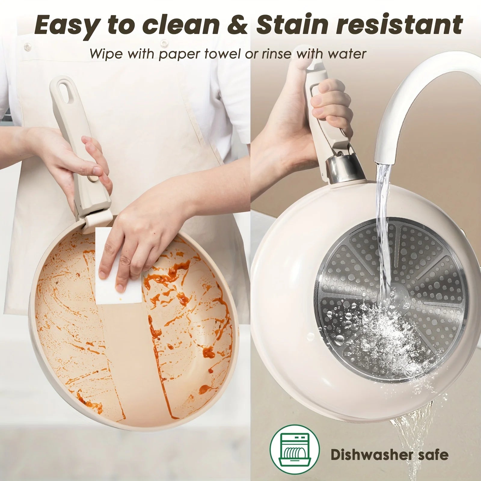 22pcs Pots & Pans Set, Non-stick Ceramic Cookware