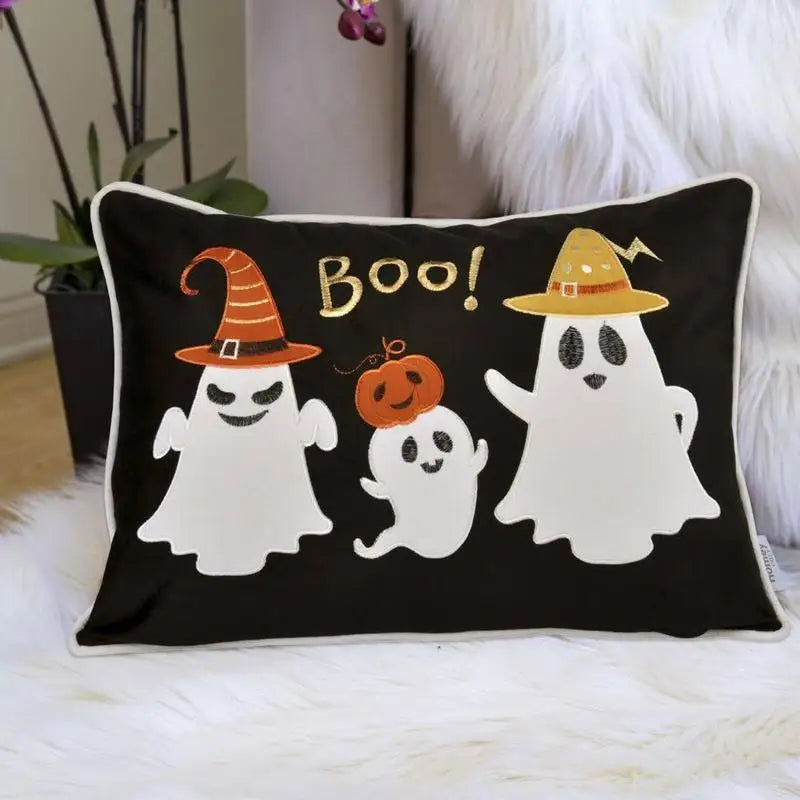 Halloween Velvet Throw Pillow