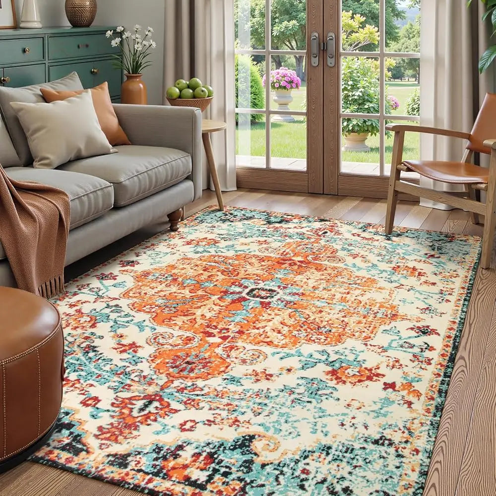 Bohemian 5X7 Oriental Distressed Washable